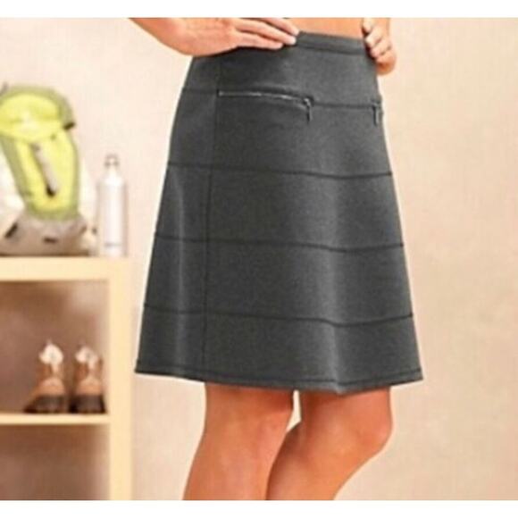 ATHLETA Women's Size XS Stretch A Line Strata Mini Skirt Pull On Gray - Picture 1 of 8